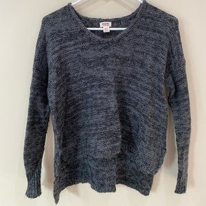 Heathered gray knit sweater
